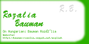 rozalia bauman business card